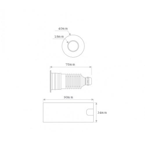 Uncategorized @lt, LED grindinis šviestuvas, ZERO, 2W