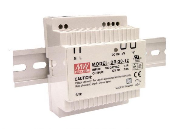 Power suppliers, LED power supply 30W on DIN rail