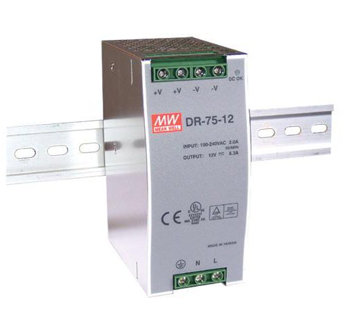 Power suppliers, LED power supply 75W on DIN rail