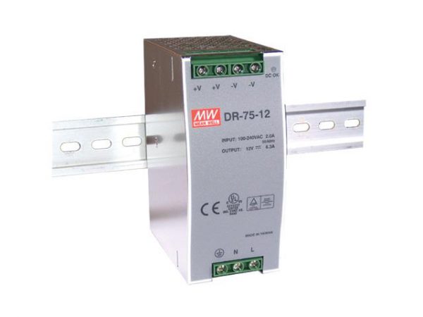 Power suppliers, LED power supply 75W on DIN rail