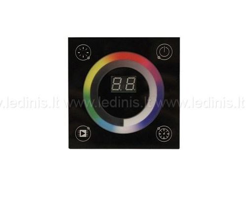 Led valdikliai, imtuvai, valdymo pultai, LED sieninis RGBW valdiklio pultas lietimui jautriu ekranu (220V)