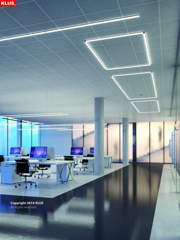 Lighting of business spaces, GIP Aluminium anodised