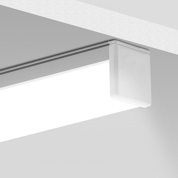 LED profiliai KLUS, GIZA architektūrinis pakabinamas/paviršinis led profilis, 22mm pločio A05556A