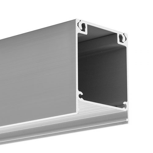 LED profiliai KLUS, INTER pakabinamas/paviršinis anoduotas led profilis 18011