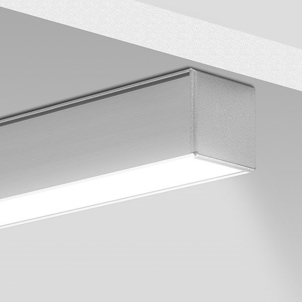 LED profiliai, LIPOD pakabinamas/paviršinis anoduotas led profilis, 22mm pločio A05554A