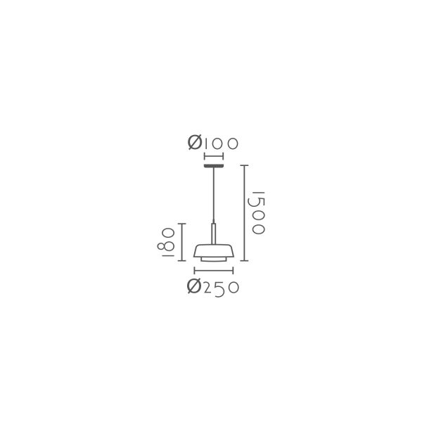 Manufacturers:, Suspended black and gold light Ø250