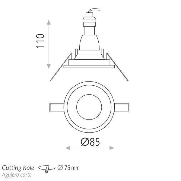 Home lighting, Bathroom light Nork IP64 GU10