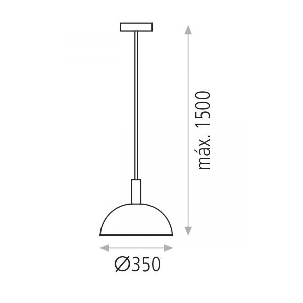 ACB Iluminacion, Suspended light TIGO E27 black