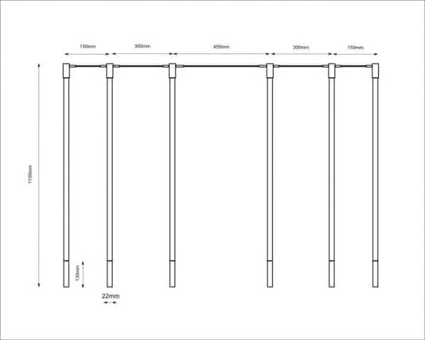 Staircase lighting, Suspended ceiling light alha N 9005- DOHAR white with copper-coloured ends