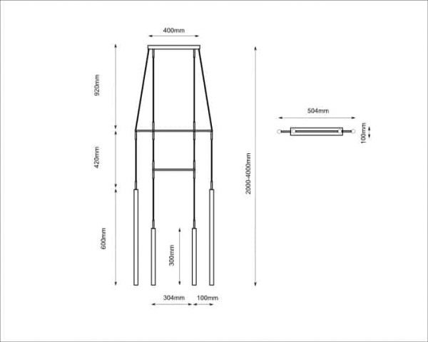 Pendant lamps, White light with chrome-coloured elements ALHA H 9012 DOHAR