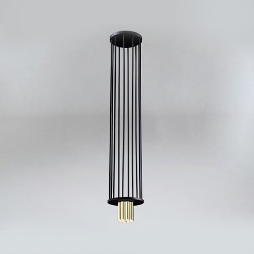 Corridor lighting, Suspended ceiling light IHI 9006 DOHAR black and gold colour below