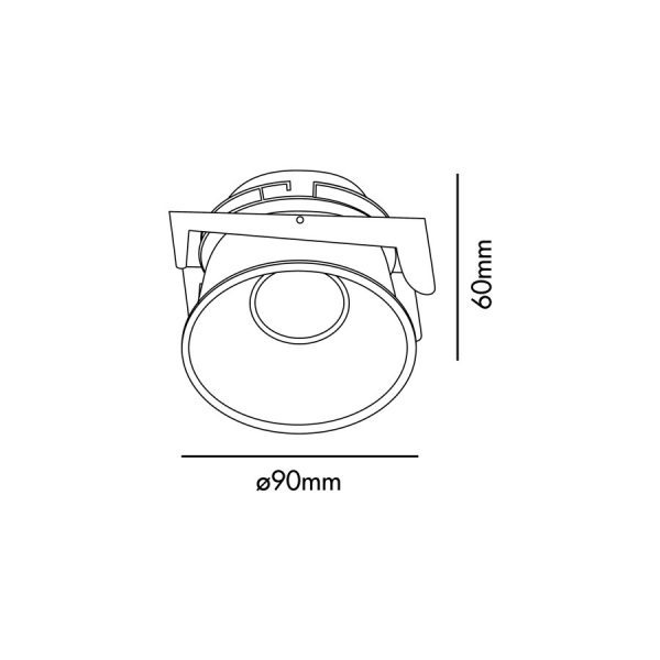 Corridor lighting, Recessed light FRESH IP44 white