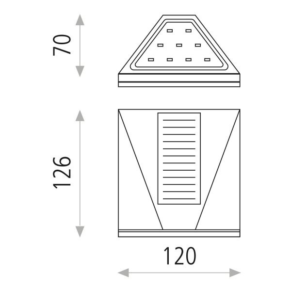 Wall lights, Exterior wall light Vulcan 3W