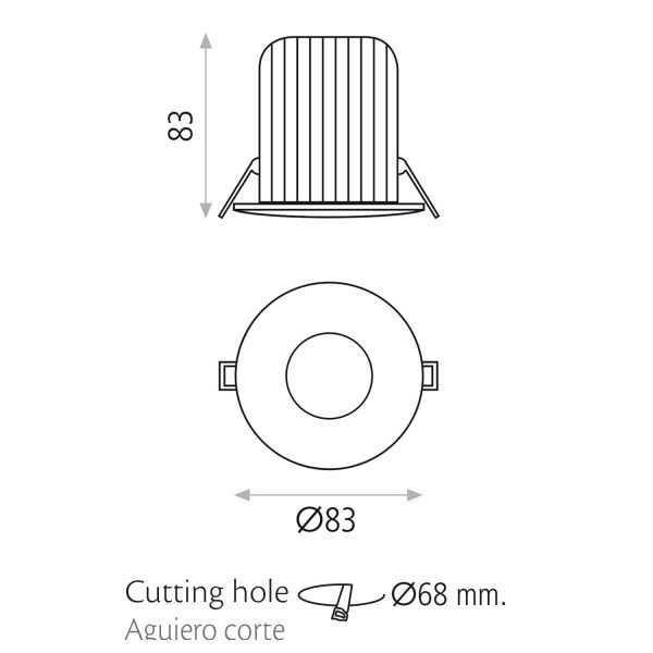 Home lighting, Bathroom light Bip COB LED 3000K 10W white