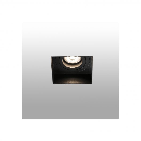 Lighting of business spaces, Recessed frameless directional light HYDE square black