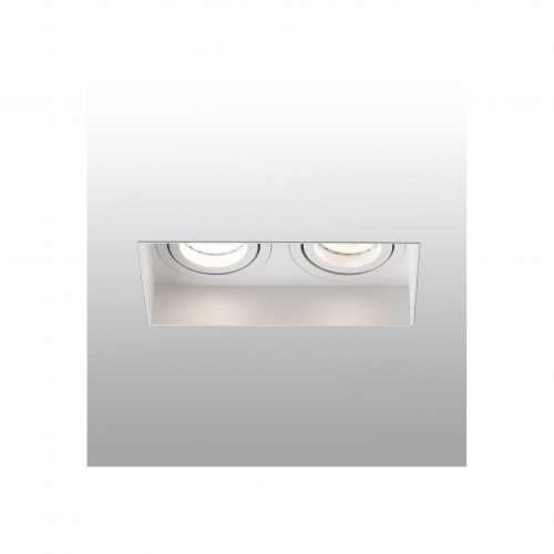 Lighting of business spaces, Recessed frameless directional light HYDE square 2L white