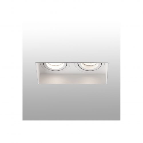 Hotel lighting, Recessed frameless directional light HYDE square 2L white