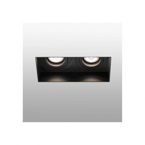 Entertainment and public spaces lighting, Recessed frameless directional light HYDE square 2L black