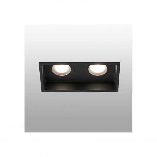 Hotel lighting, Recessed light HYDE square 2L black