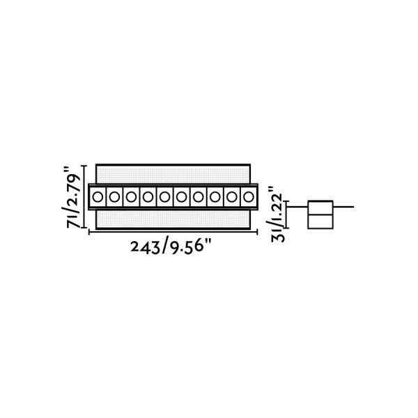 Shop lighting, Recessed frameless light TROOP-10