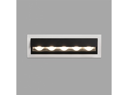 Office lighting, Recessed wall light TROOP Black wall washer