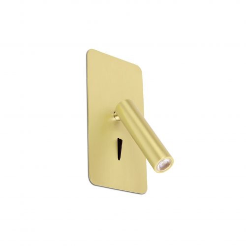 Bedroom lighting, Recessed wall light SUAU LED gold colour