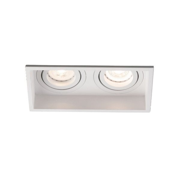 Kitchen lighting, Recessed directional light HYDE square 2L black