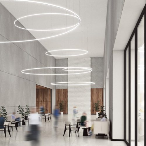 Entertainment and public spaces lighting, Round suspended light ø90