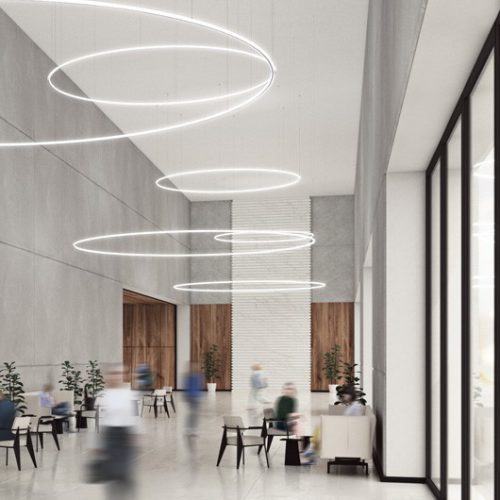 Hotel lighting, Round suspended light ø90