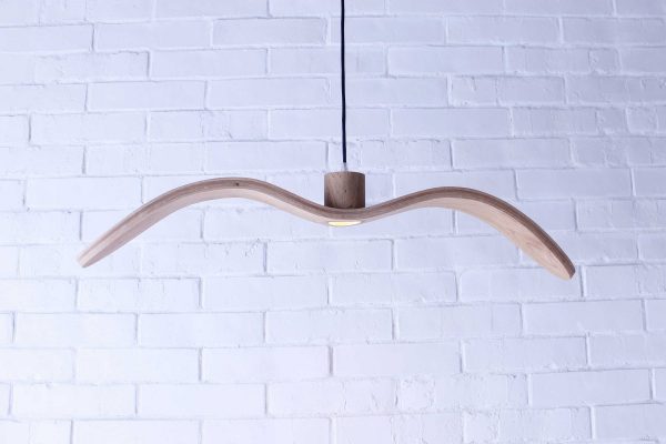 Handmade wooden lights, Suspended wooden light Bird