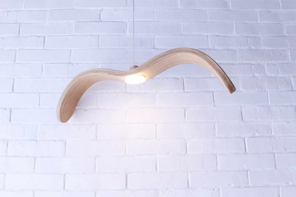 Handmade wooden lights, Suspended wooden light Bird