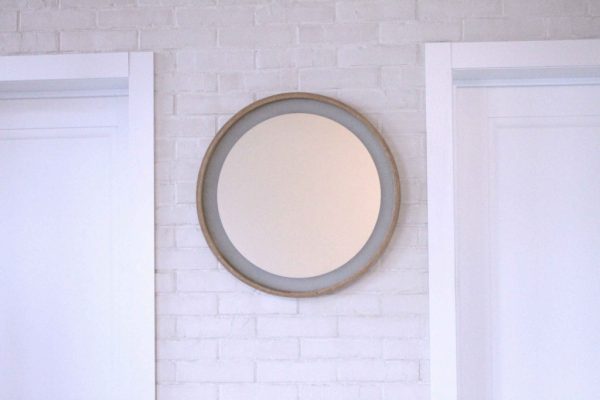 Mediniai šviestuvai, Medinis veidrodis su šviesos šaltiniu Model 3 ø45cm