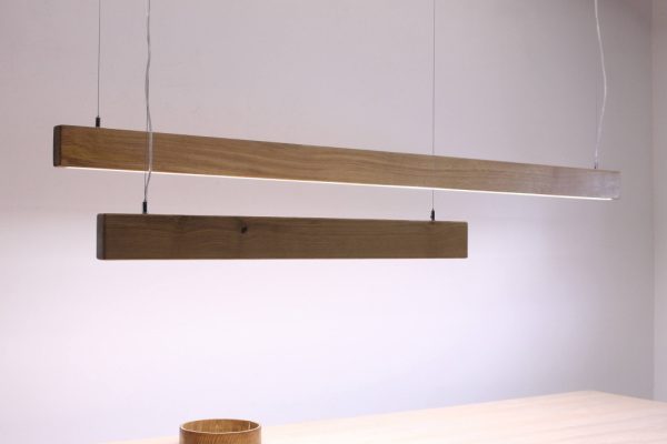 Pakabinami šviestuvai, Pakabinamas medinis šviestuvas SLIM 80cm