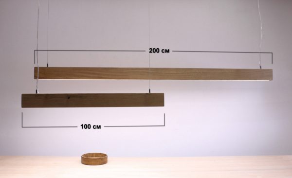 Pakabinami šviestuvai, Pakabinamas medinis šviestuvas SLIM 80cm