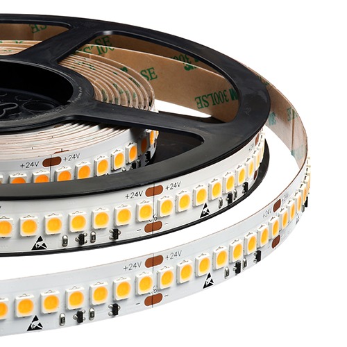 Elektros instaliacija, Didelio efektyvumo LED juosta QL25 25W/m 24V 144LED 3000K CRI>80 5000lm IP20