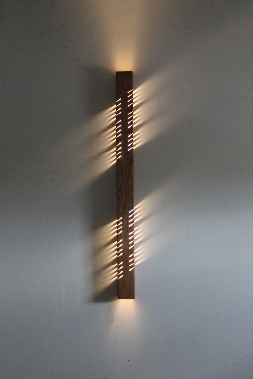 Sieniniai šviestuvai, Sieninis medinis šviestuvas MILKYWAY WL 165cm