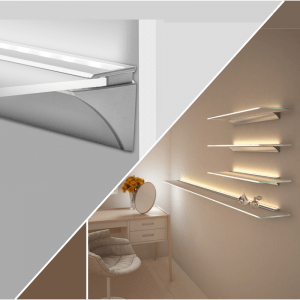 LED profiles for glass