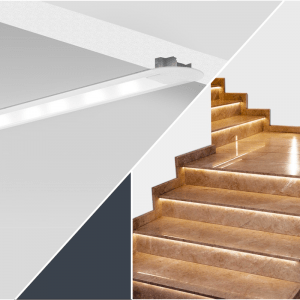 Profiles for stairway lighting