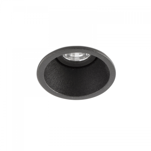 Vonios kambario apšvietimas, Įleidžiamas šviestuvas FOX black orientable recessed lamp 2700K spotlight 5W 02101302