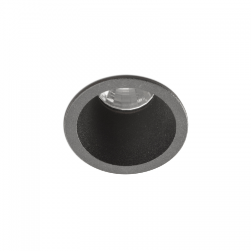 Vonios kambario apšvietimas, Įleidžiamas šviestuvas FOX black recessed spotlight 5W 2700K 02101002