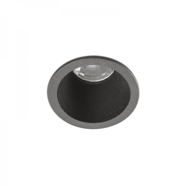 Vonios kambario apšvietimas, Įleidžiamas šviestuvas FOX black recessed spotlight 5W 2700K 02101002