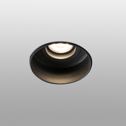 Berėmiai užglaistomi šviestuvai, Įleidžiamas berėmis užglaistomas kryptinis šviestuvas HYDE round juodas