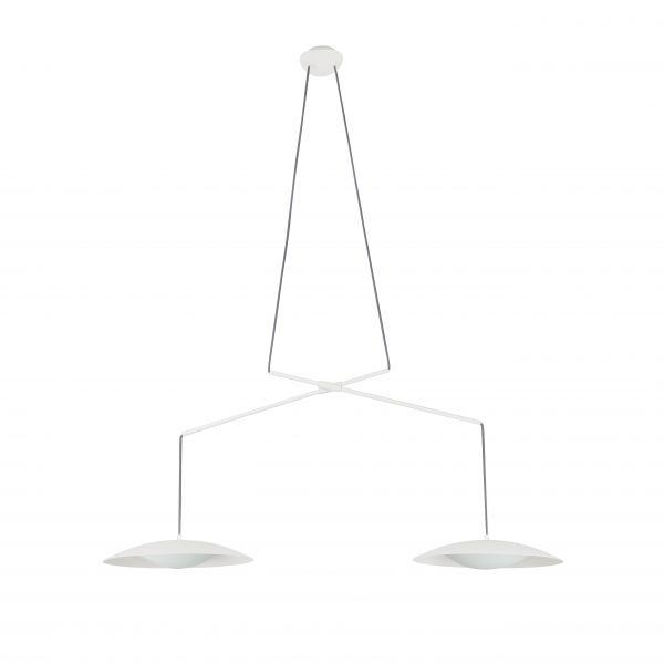 Pakabinami šviestuvai, SLIM LED White double extensible pendant lamp LED 40W 3000K 24504