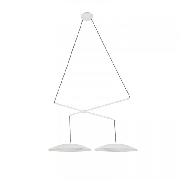 Faro Barcelona, SLIM LED White double extensible pendant lamp LED 40W 3000K 24504