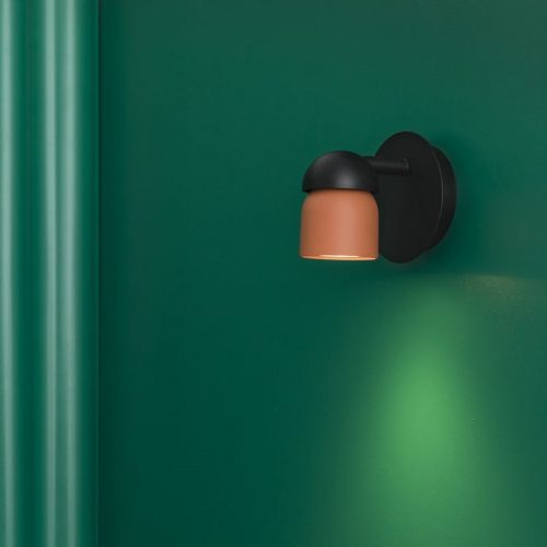 Faro Barcelona, COCO Black/terracotta sieninis šviestuvas 1L GU10 IP20 40663