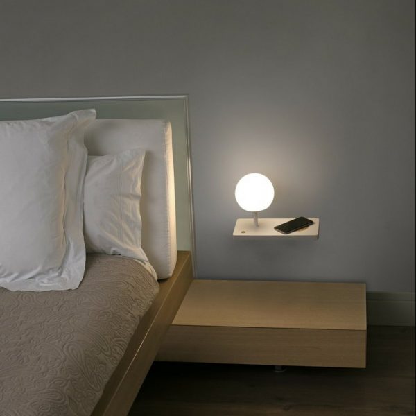 Faro Barcelona, NIKO LED Right baltas sieninis šviestuvas PC diffuser LED 7W 3000K 01027A