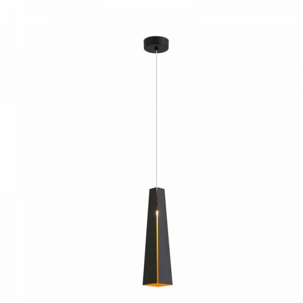 Faro Barcelona, PLUMA LED Black and gold pakabinamas šviestuvas LED 6W 3000K 64172