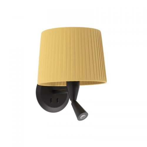 Faro Barcelona, SAMBA Black/ribbon yellow sieninis šviestuvas with reader E27 64309-36