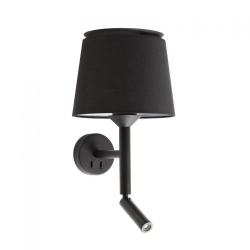 Faro Barcelona, SAVOY Black/black sieninis šviestuvas with reader E27 20303-93