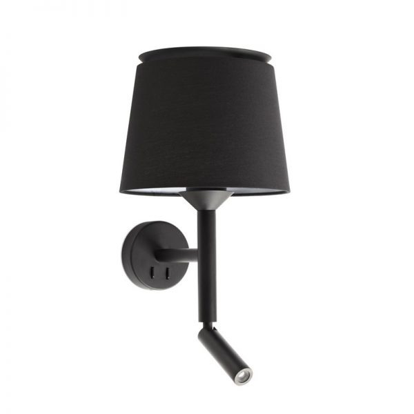 Faro Barcelona, SAVOY Black/black sieninis šviestuvas with reader E27 20303-93